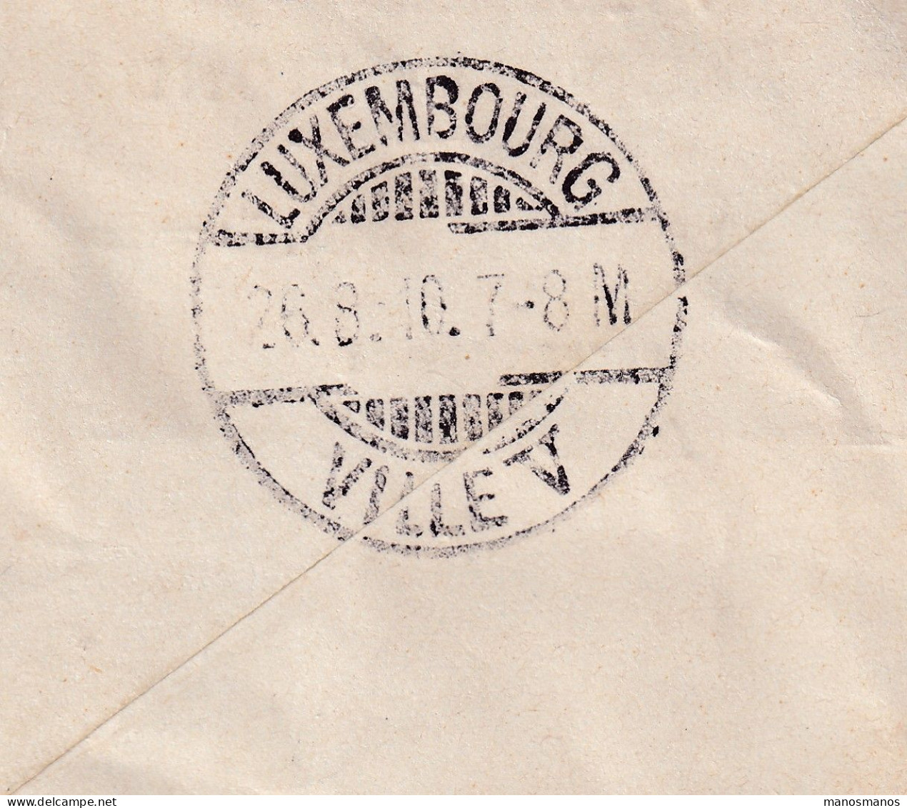 214/41 - Enveloppe TP 74 Grosse Barbe BLANKENBERGHE 1910 - TARIF PREFERENTIEL Luxembourg - Peu Commun - 1905 Breiter Bart