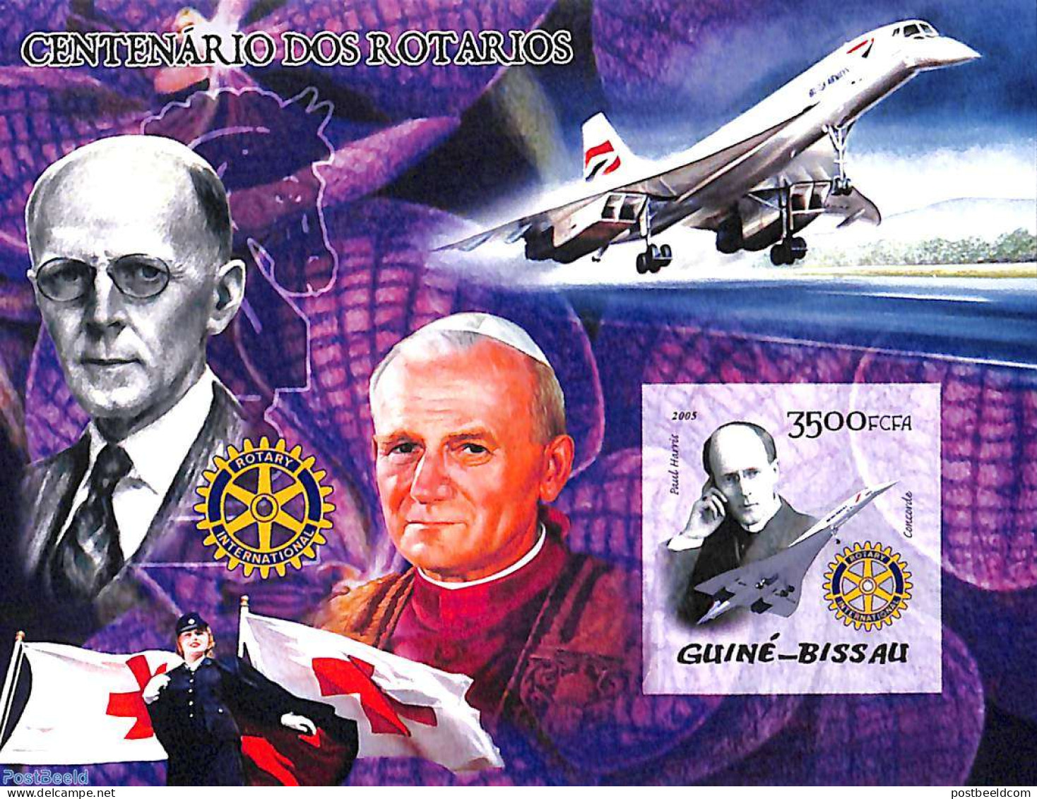 Guinea Bissau 2005 Rotary S/s, Imperforated, Mint NH, Transport - Various - Concorde - Aircraft & Aviation - Rotary - Concorde