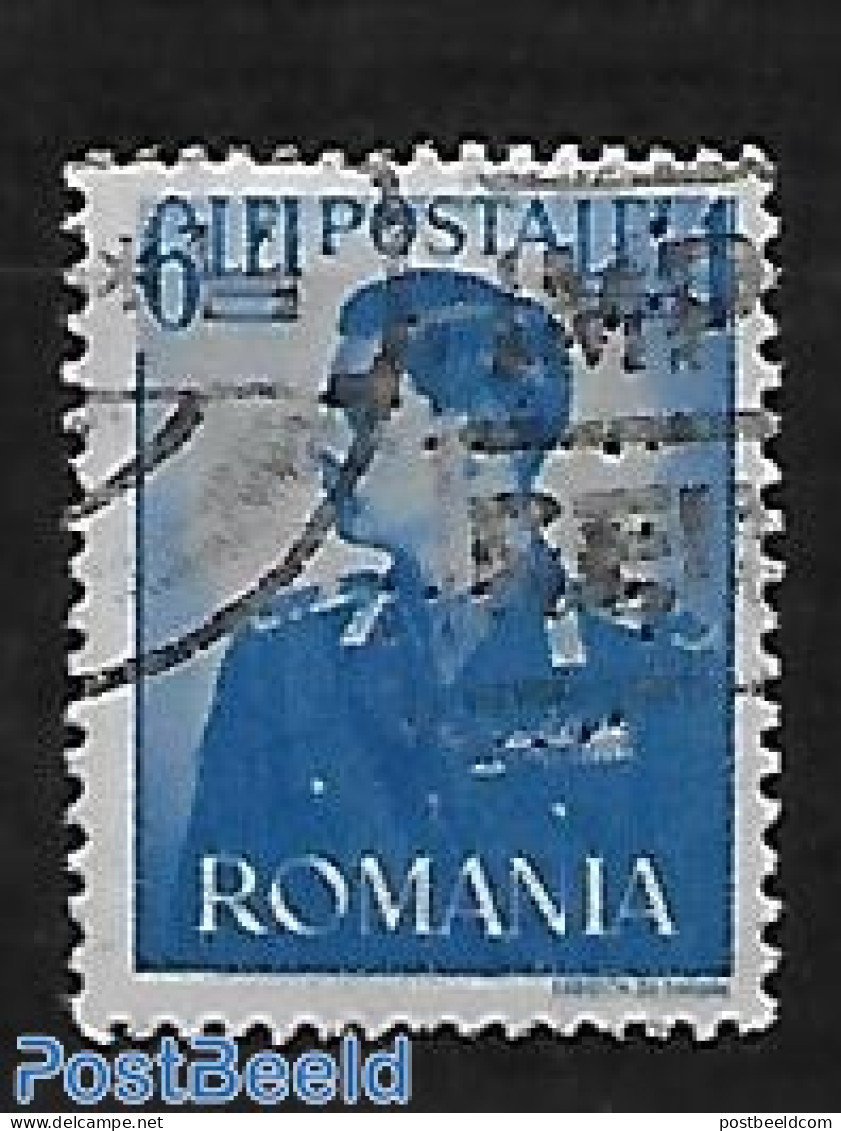 Romania 1940 Perfin 1 V., Used Stamps, Various - Errors, Misprints, Plate Flaws - Usado