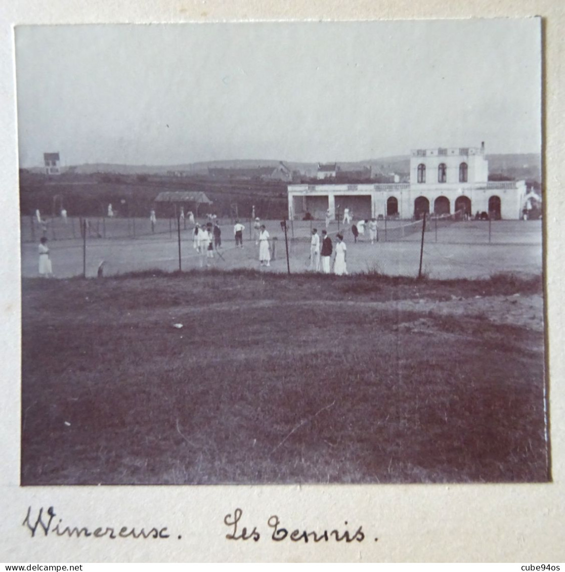 PHOTO STEREOSCOPIQUE DE WIMEREUX. LES TENNIS. 1921. - Otros & Sin Clasificación