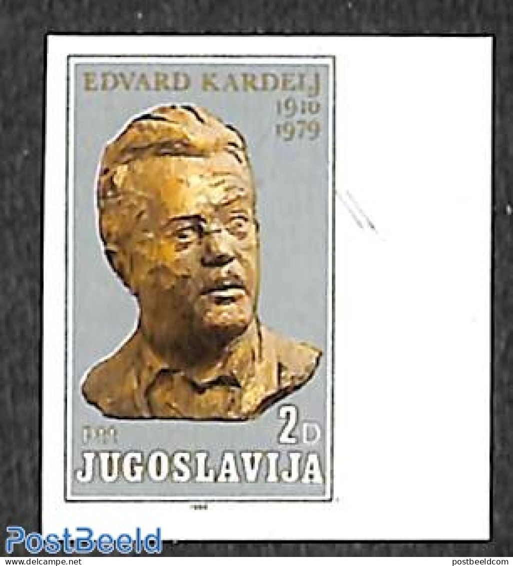 Yugoslavia 1980 E. Kardelj 1v, Imperforated, Mint NH, History - Politicians - Ongebruikt