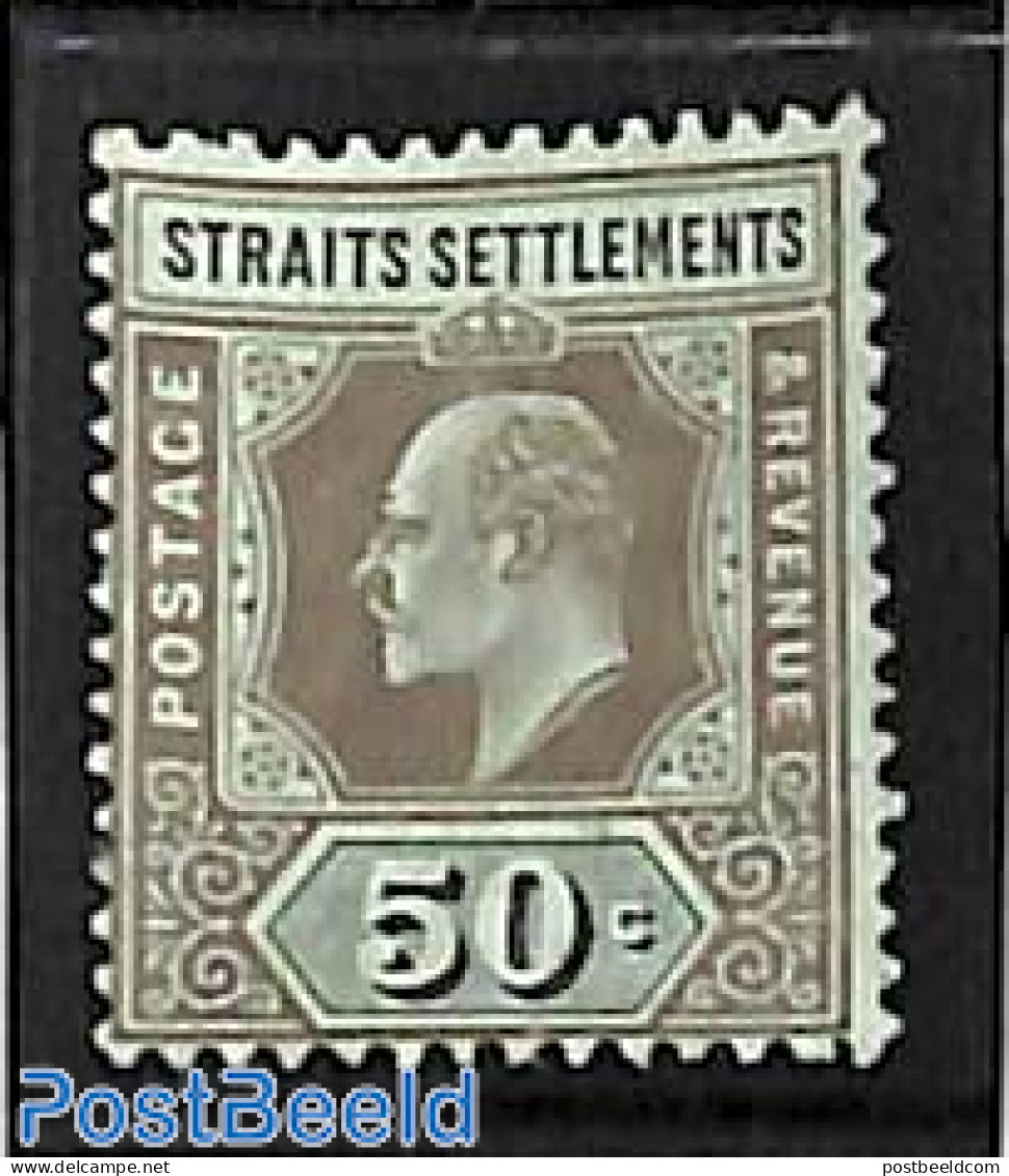 Malaysia 1906 Straits Settlements, 50c, Stamp Out Of Set, Unused (hinged) - Otros & Sin Clasificación