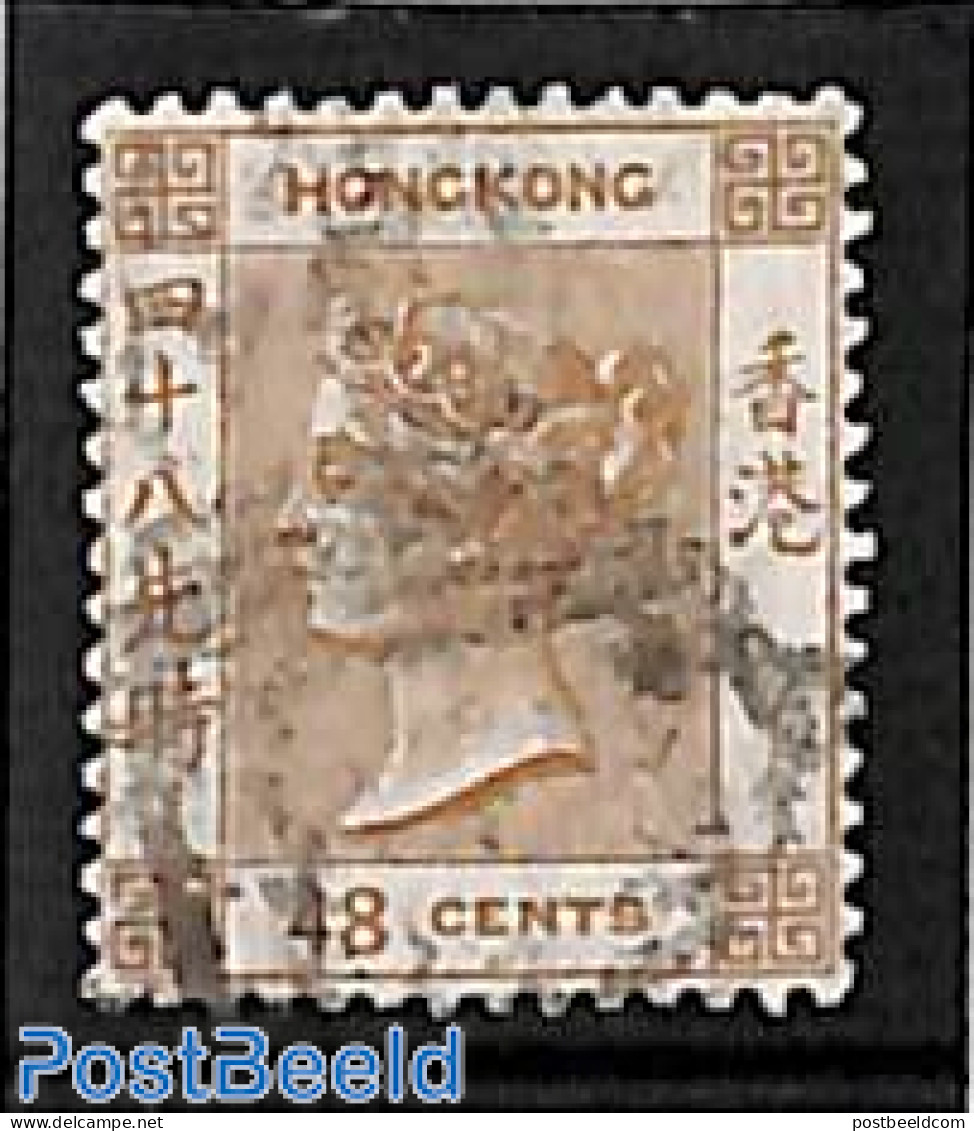 Hong Kong 1880 48c, WM Crown-CC, Used, Used Stamps - Usados