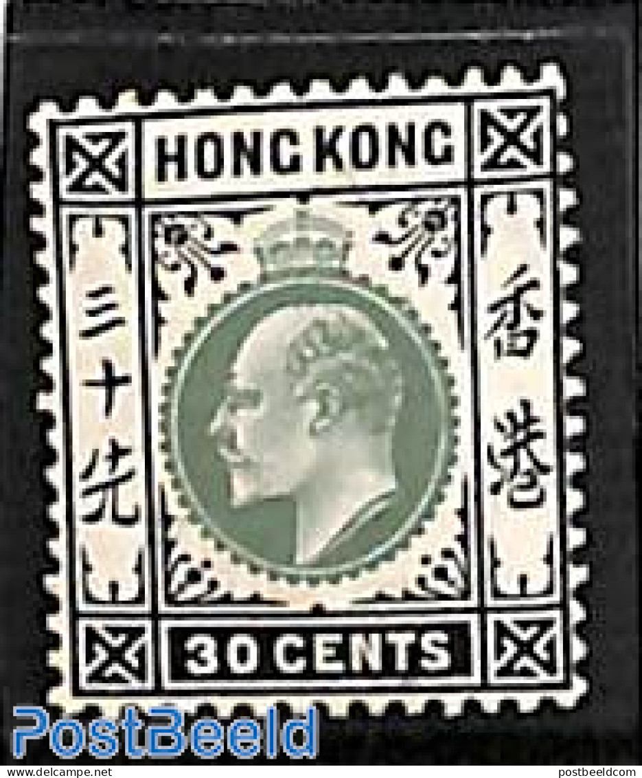 Hong Kong 1904 30c, WM Multiple CA, Stamp Out Of Set, Unused (hinged) - Nuovi