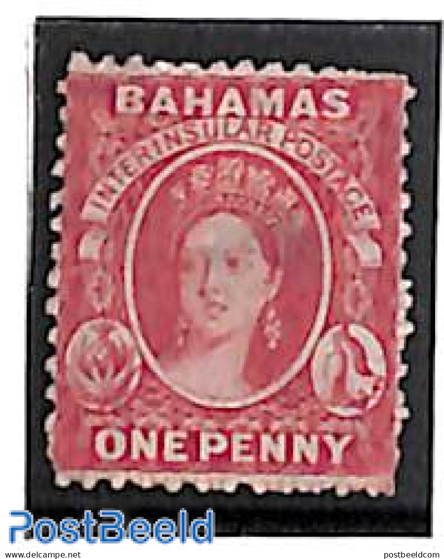 Bahamas 1860 1d, Without WM, Perf. 13, Unused Without Gum, Unused (hinged) - Sonstige & Ohne Zuordnung