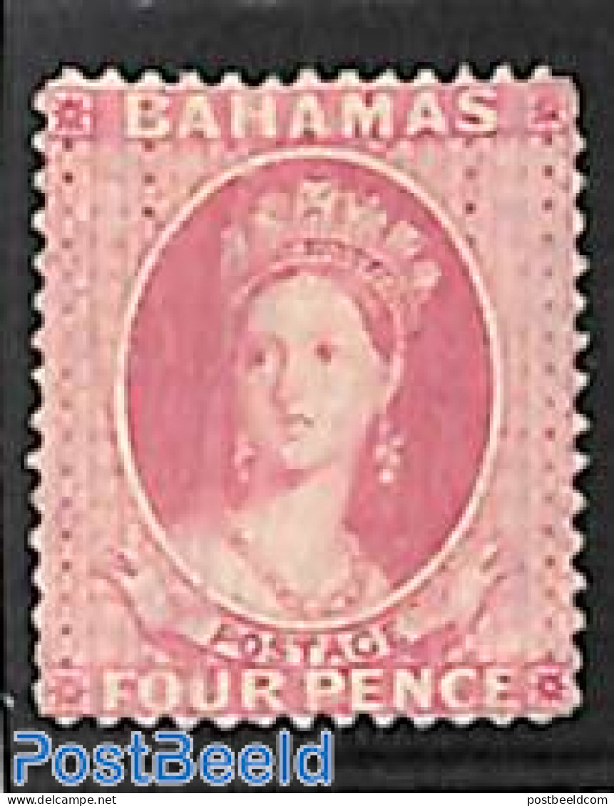 Bahamas 1882 4d, WM Crown-CA, Perf. 14, Unused Without Gum, Unused (hinged) - Other & Unclassified