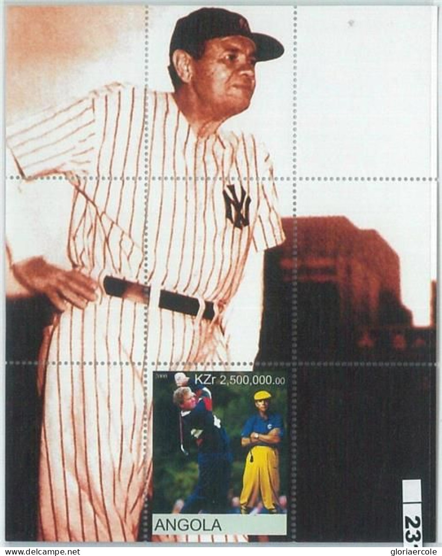 M2313 - 2000 ANGOLA, SOUVENIR SHEET: Golf, Baseball - Baseball