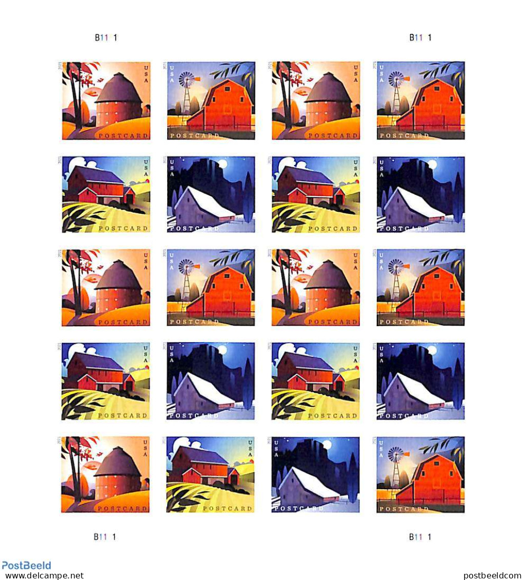 United States Of America 2021 Barns M/s (with 5 Sets), Mint NH - Nuevos