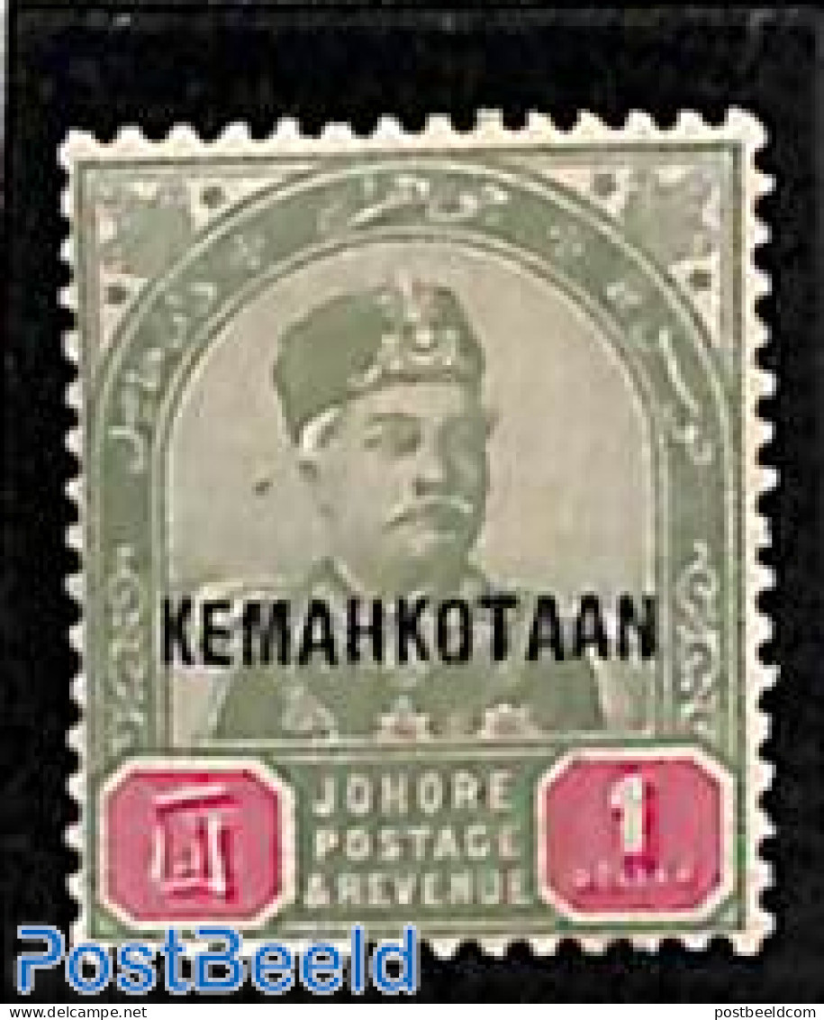 Malaysia 1896 Johore, 1$, Stamp Out Of Set, Unused (hinged) - Andere & Zonder Classificatie