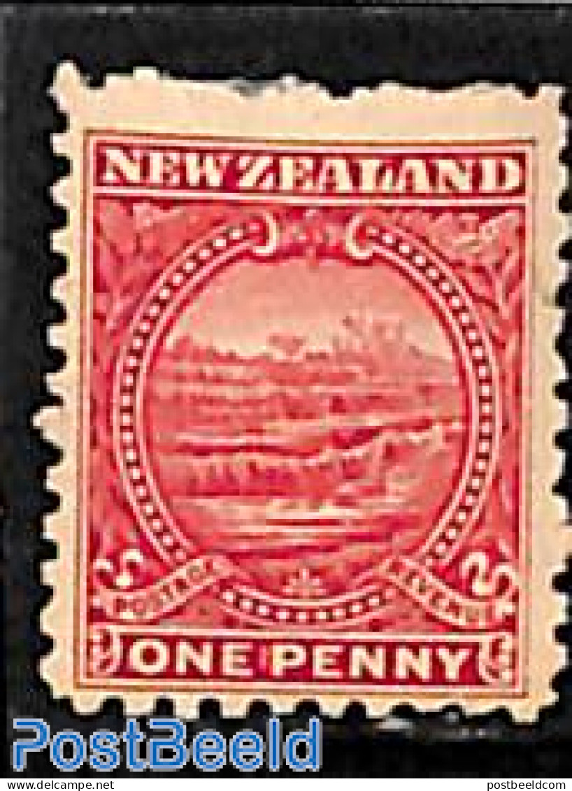 New Zealand 1901 1d, WM NZ-outlined, Stamp Out Of Set, Unused (hinged) - Unused Stamps