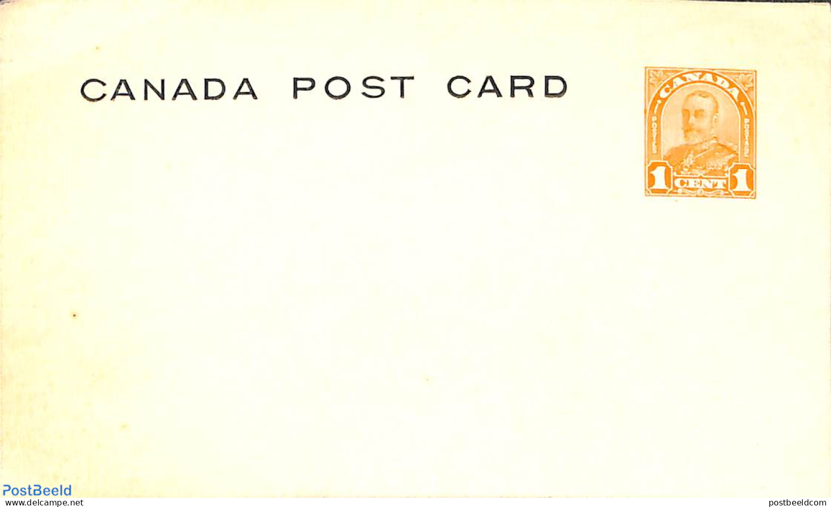 Canada 1929 Postcard 1c, Unused Postal Stationary - Storia Postale