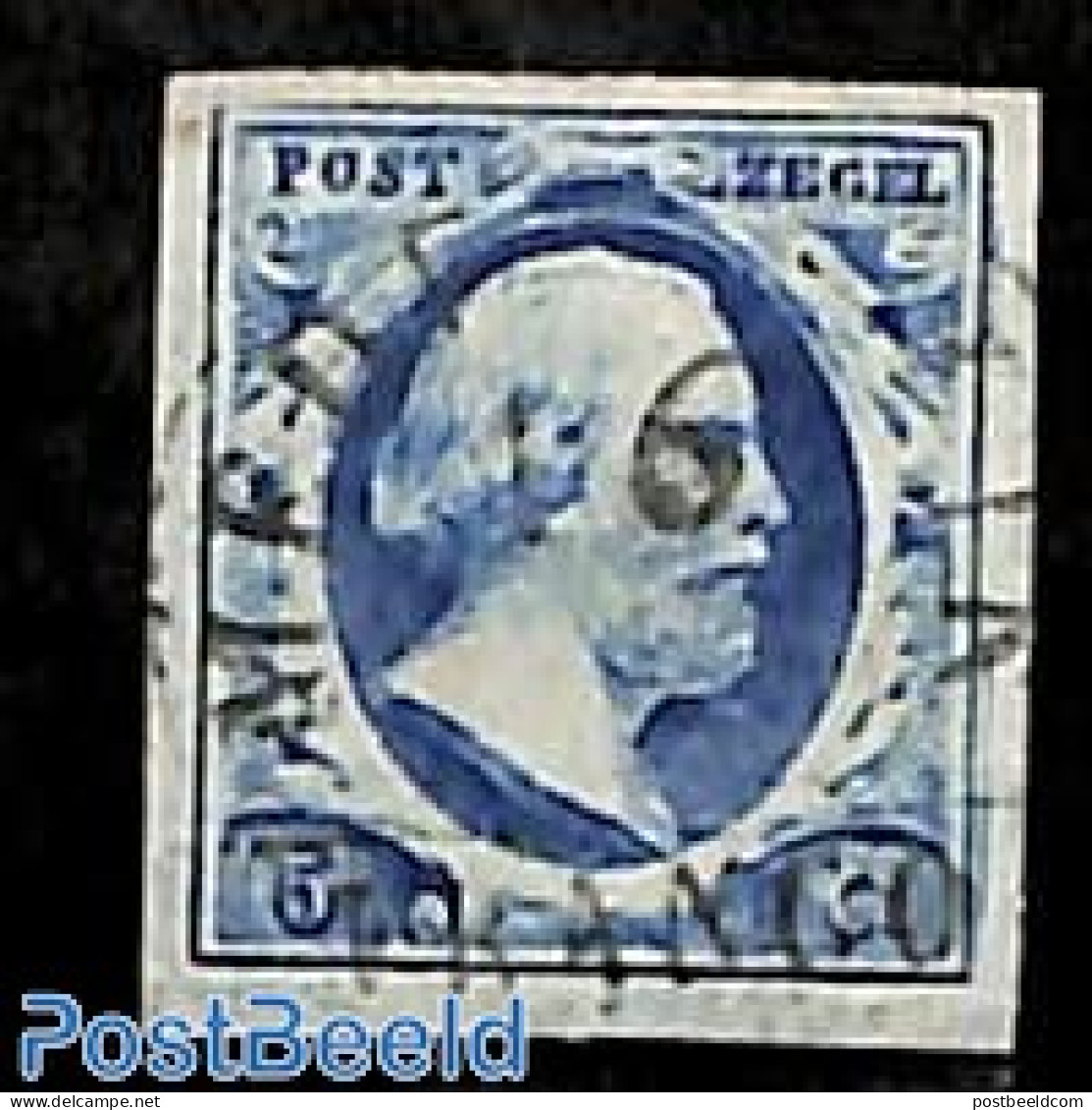 Netherlands 1852 5c, Used, MEDEMBLIK C, Rare Cancellation, Used Stamps - Usados