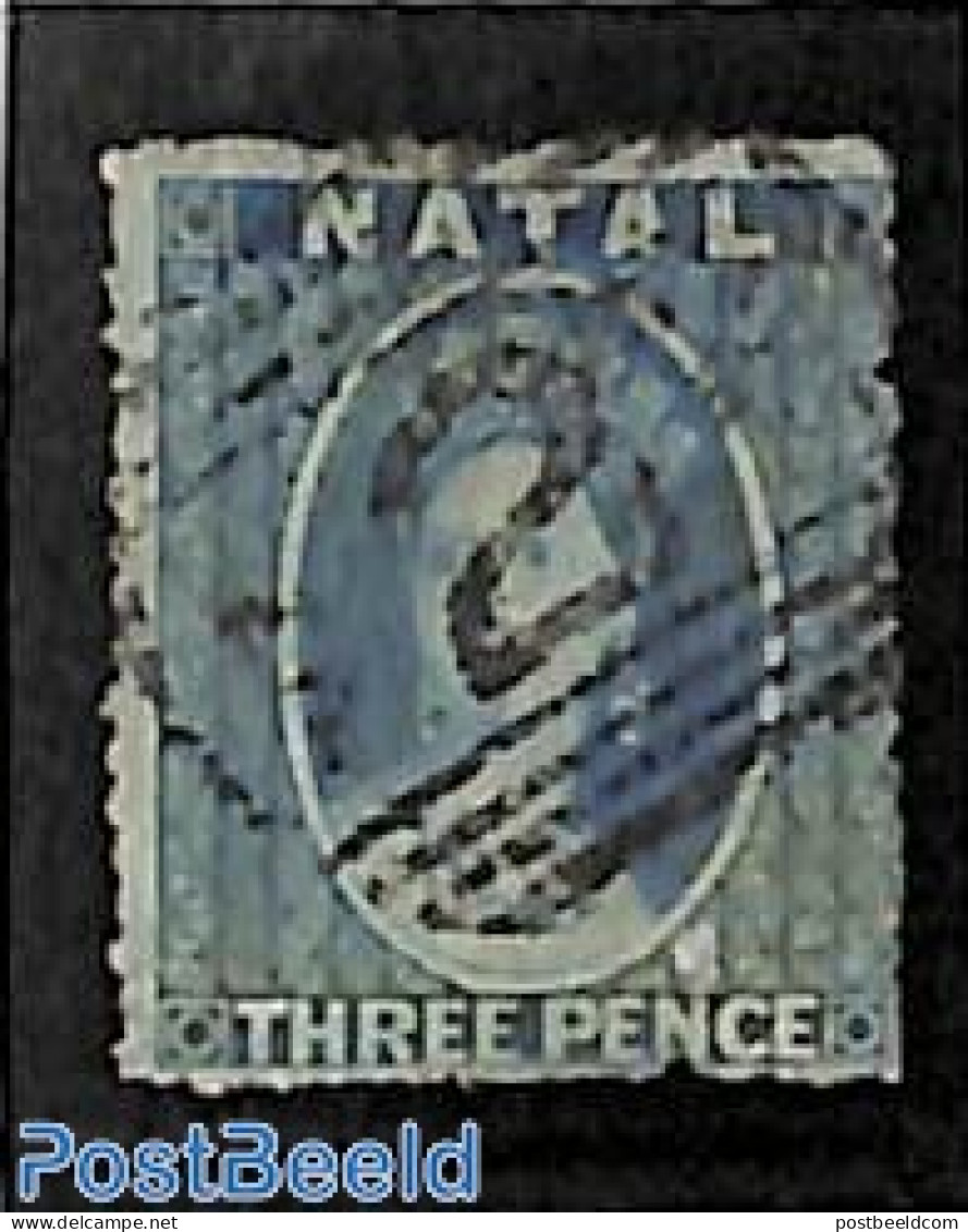 Natal 1861 3d, Perf. 15, Used, Used Stamps - Natal (1857-1909)