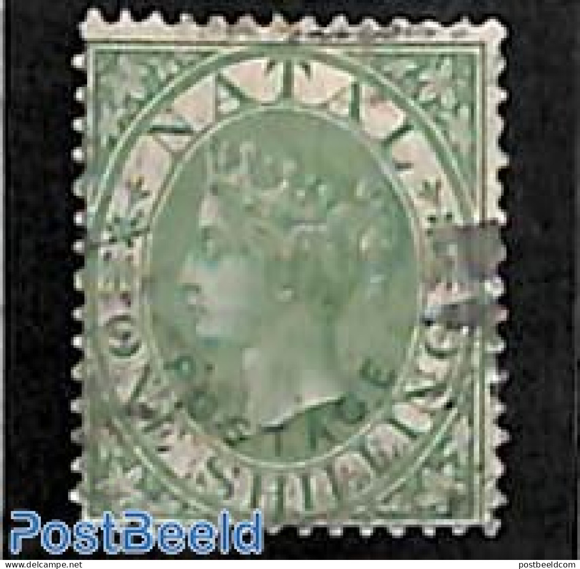 Natal 1870 1sh, POSTAGE Overprint, Used, Used Stamps - Natal (1857-1909)