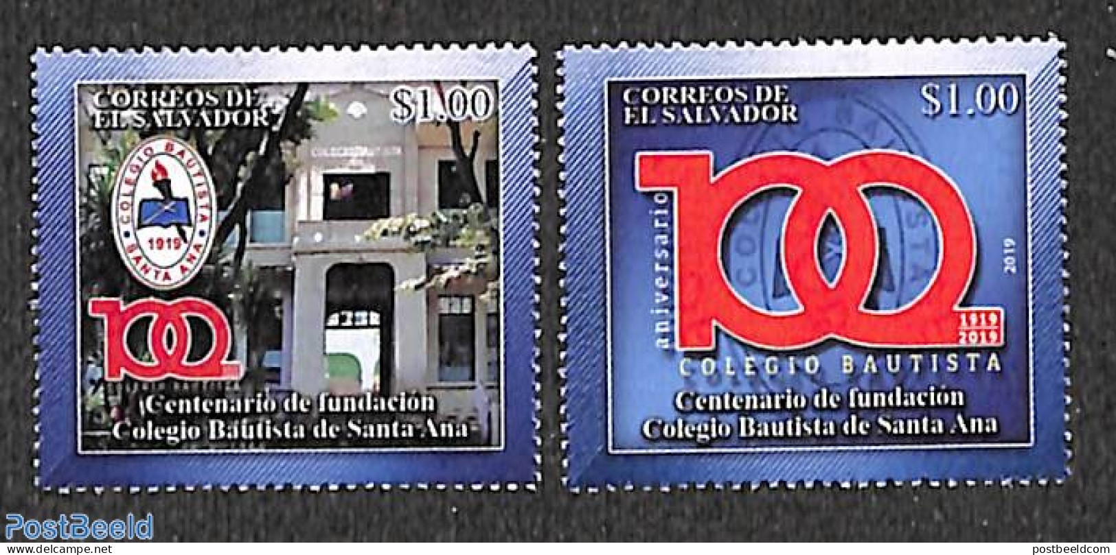 El Salvador 2019 Bautista De Santa Ana College 2v, Mint NH, Science - Education - El Salvador