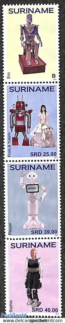 Suriname, Republic 2021 Robots 4v [:::], Mint NH, Art - Science Fiction - Non Classés