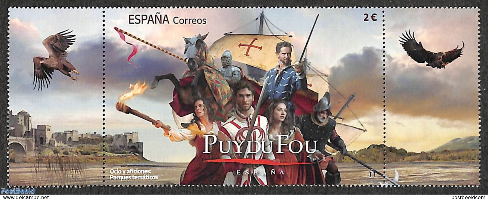 Spain 2021 Theme Parc Puy Du Fou 1v+2tabs, Mint NH, Transport - Ships And Boats - Nuevos