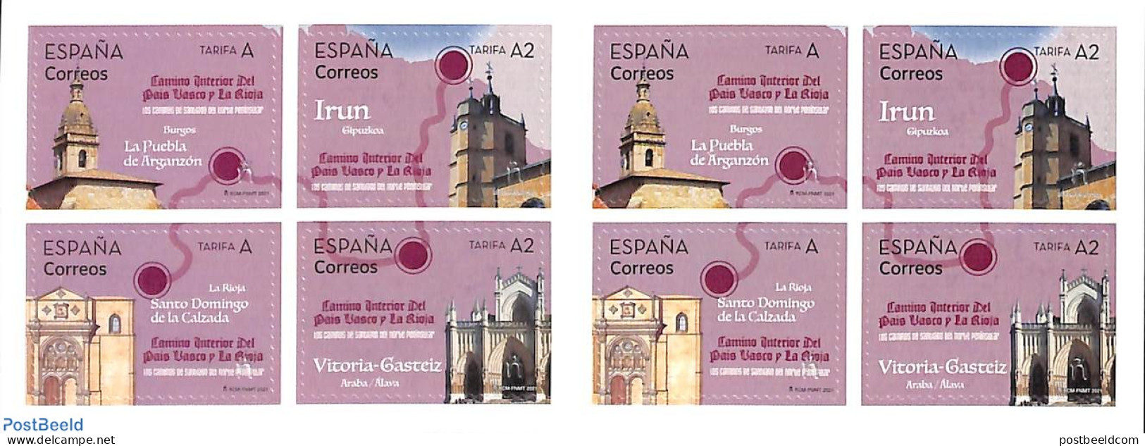 Spain 2021 St James Trail Booklet S-a, Mint NH, Religion - Various - Churches, Temples, Mosques, Synagogues - Stamp Bo.. - Neufs