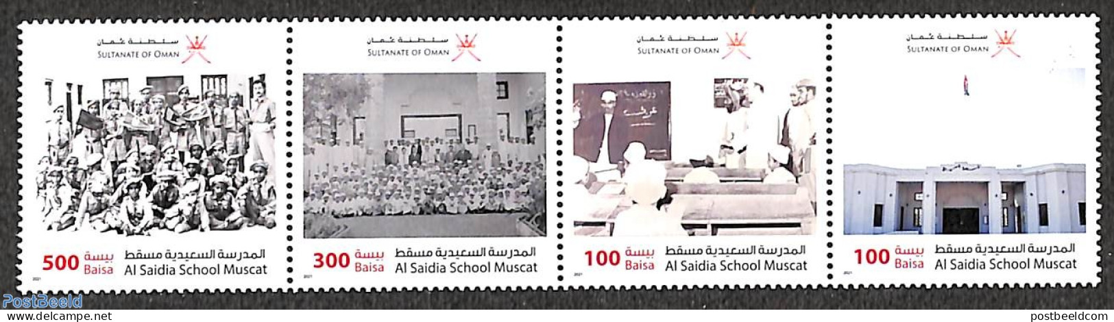 Oman 2021 Al Saidia School Muscat 4v [:::], Mint NH - Omán