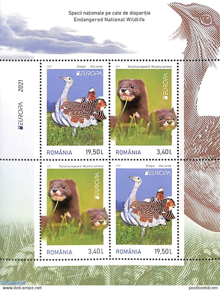 Romania 2021 Europa S/s, Mint NH, History - Nature - Europa (cept) - Animals (others & Mixed) - Birds - Unused Stamps