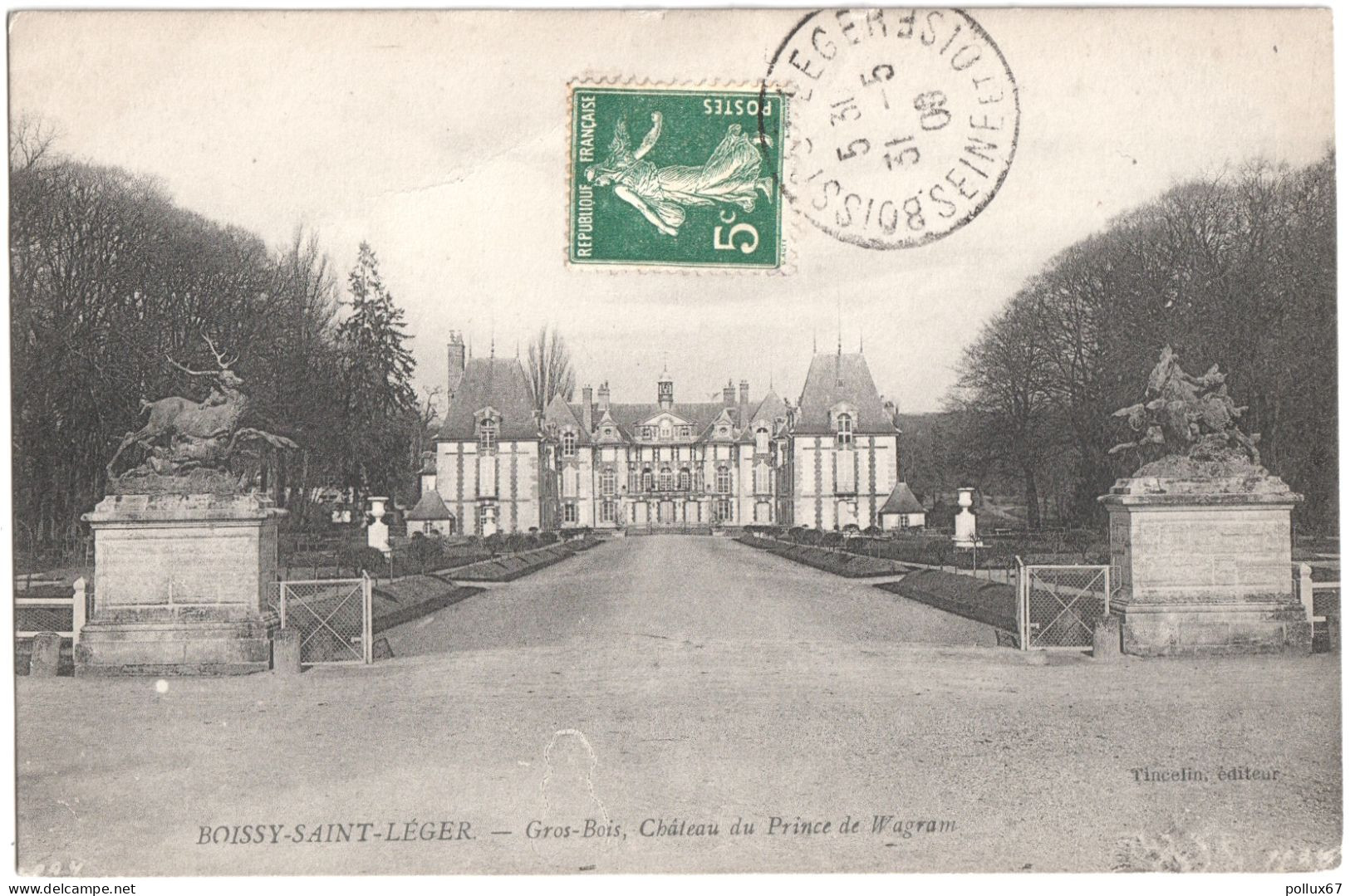 CPA DE BOISSY-SAINT-LÉGER  (VAL DE MARNE)  GROS-BOIS, CHÂTEAU DU PRINCE DE WAGRAM - Boissy Saint Leger