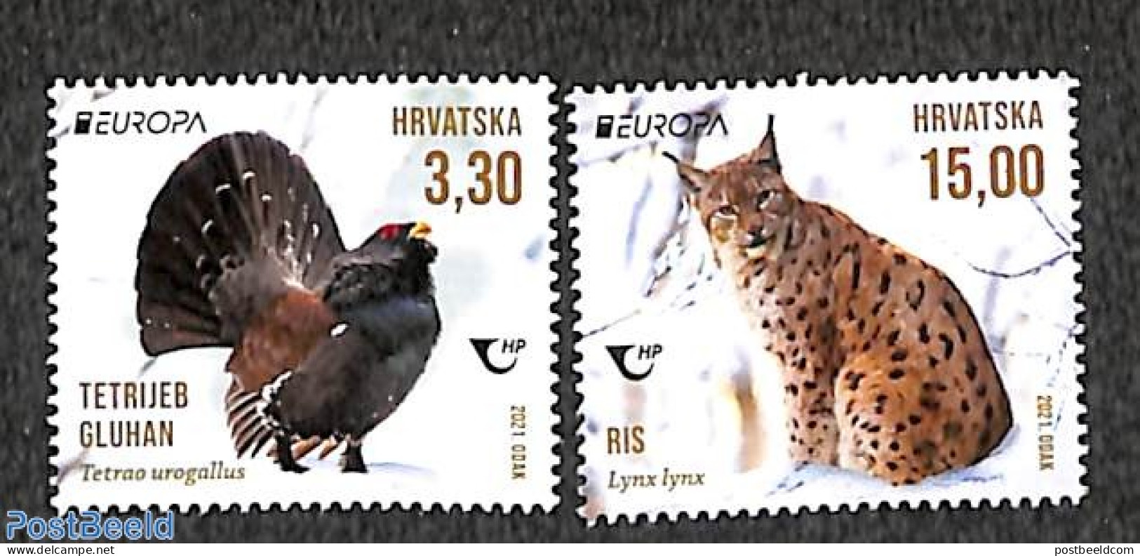 Croatia 2021 Europa, Endangered Species 2v, Mint NH, History - Nature - Europa (cept) - Birds - Cat Family - Poultry - Croazia
