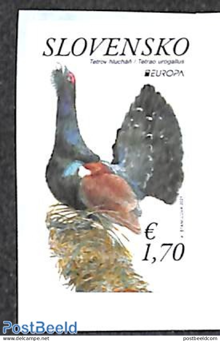 Slovakia 2021 Europa, Endangered Species 1v S-a, Mint NH, History - Nature - Europa (cept) - Birds - Poultry - Ongebruikt
