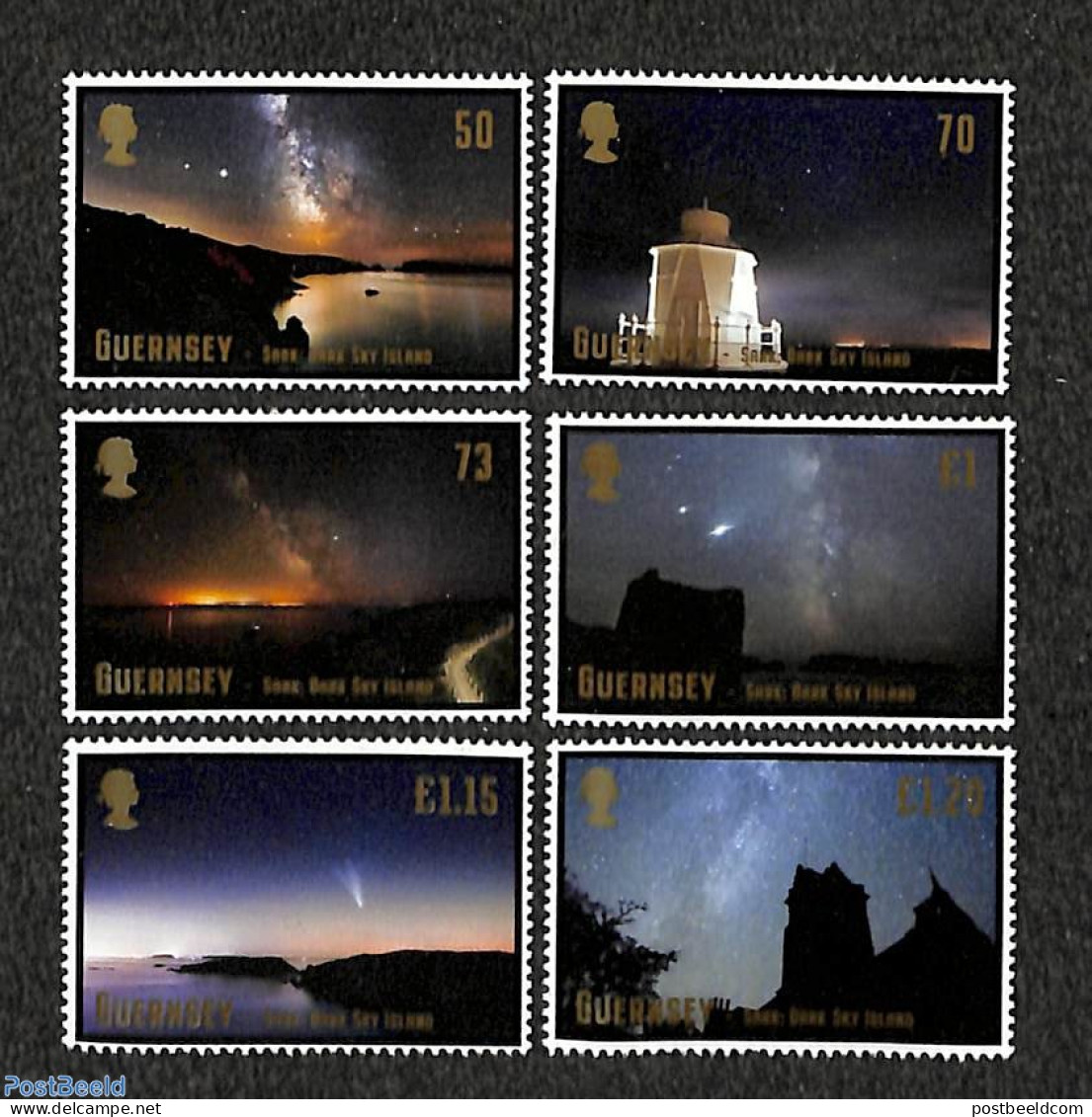 Guernsey 2021 Sark, Dark Sky Island 6v, Mint NH, Religion - Various - Churches, Temples, Mosques, Synagogues - Lightho.. - Churches & Cathedrals