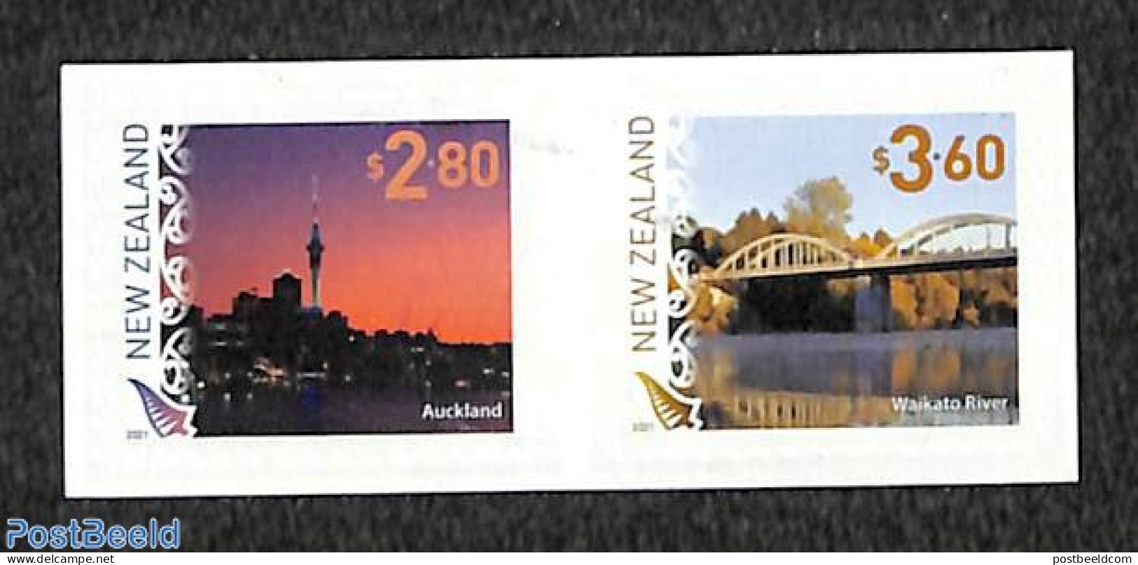 New Zealand 2021 DEfinitives 2v S-a From Booklet, Mint NH - Unused Stamps