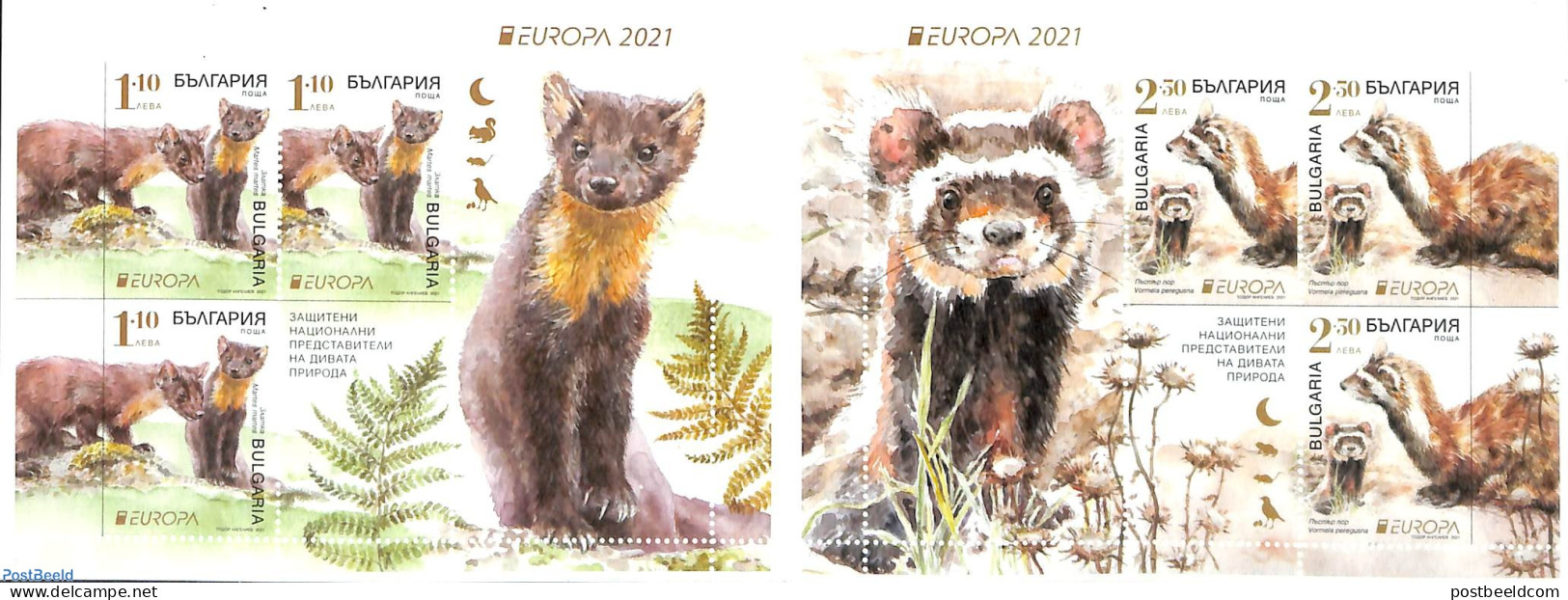 Bulgaria 2021 Europa, Endangered Animals In Booklet, Mint NH, History - Nature - Europa (cept) - Animals (others & Mix.. - Nuovi