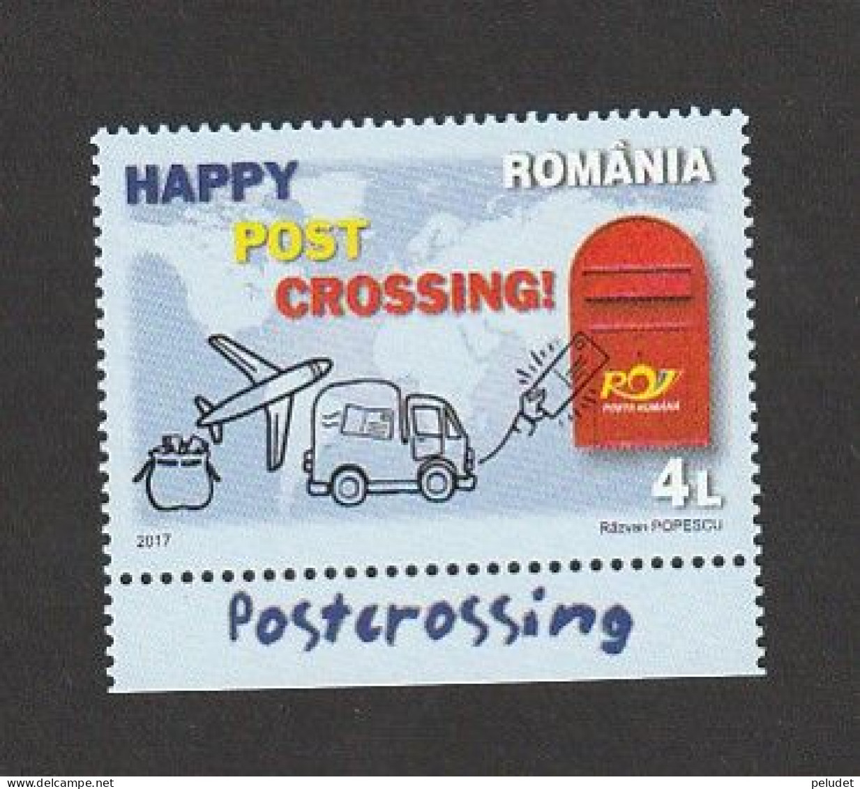 Romania 2017 Postcrossing 1 V. ** Mi 7184 - Nuevos