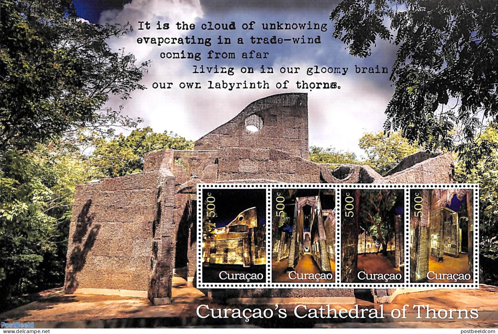 Curaçao 2021 Cathedral Of Thorns S/s, Mint NH - Curaçao, Antilles Neérlandaises, Aruba