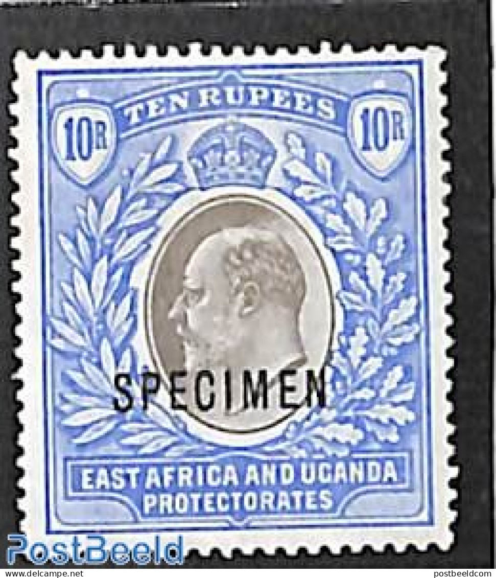 Kenia 1903 10R, WM Crown-CC, SPECIMEN, Unused (hinged) - Autres & Non Classés