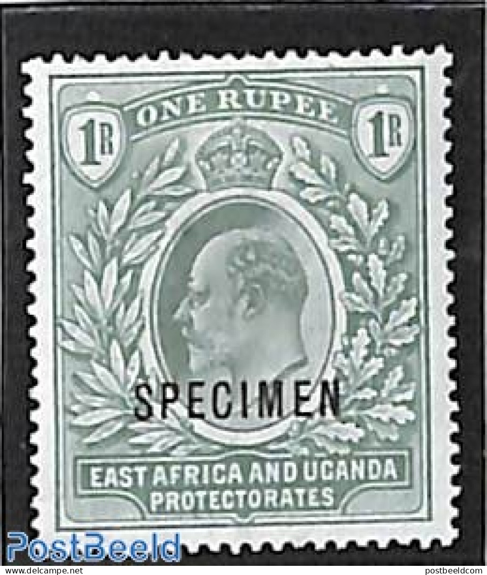 Kenia 1903 1R, WM Crown-CC, SPECIMEN, Unused (hinged) - Other & Unclassified