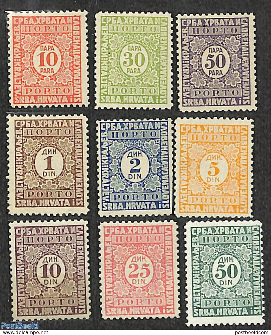 Yugoslavia 1921 Postage Due 9v, Perf. 10.5, Unused (hinged) - Other & Unclassified