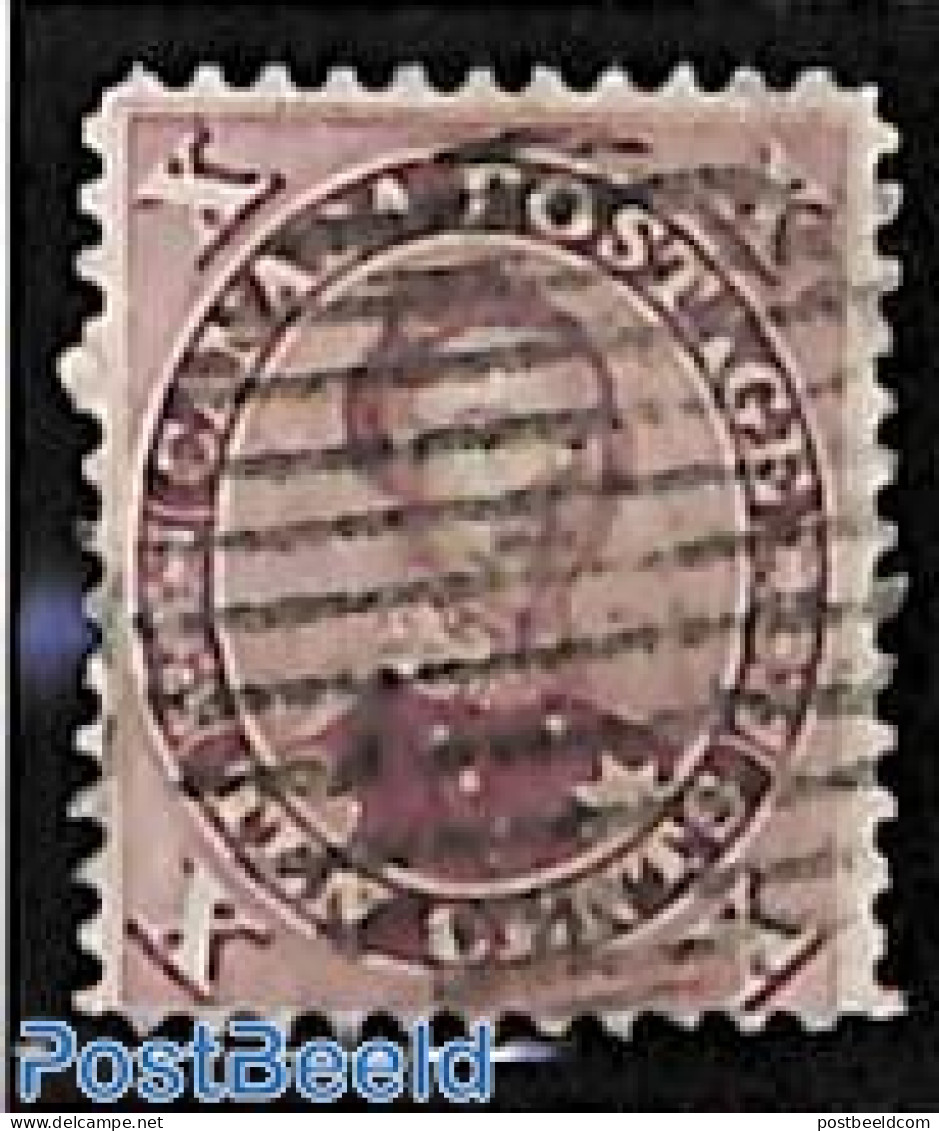 Canada 1859 10c, Dark Violet, Prince Albert, Used, Used Stamps, History - Kings & Queens (Royalty) - Usati