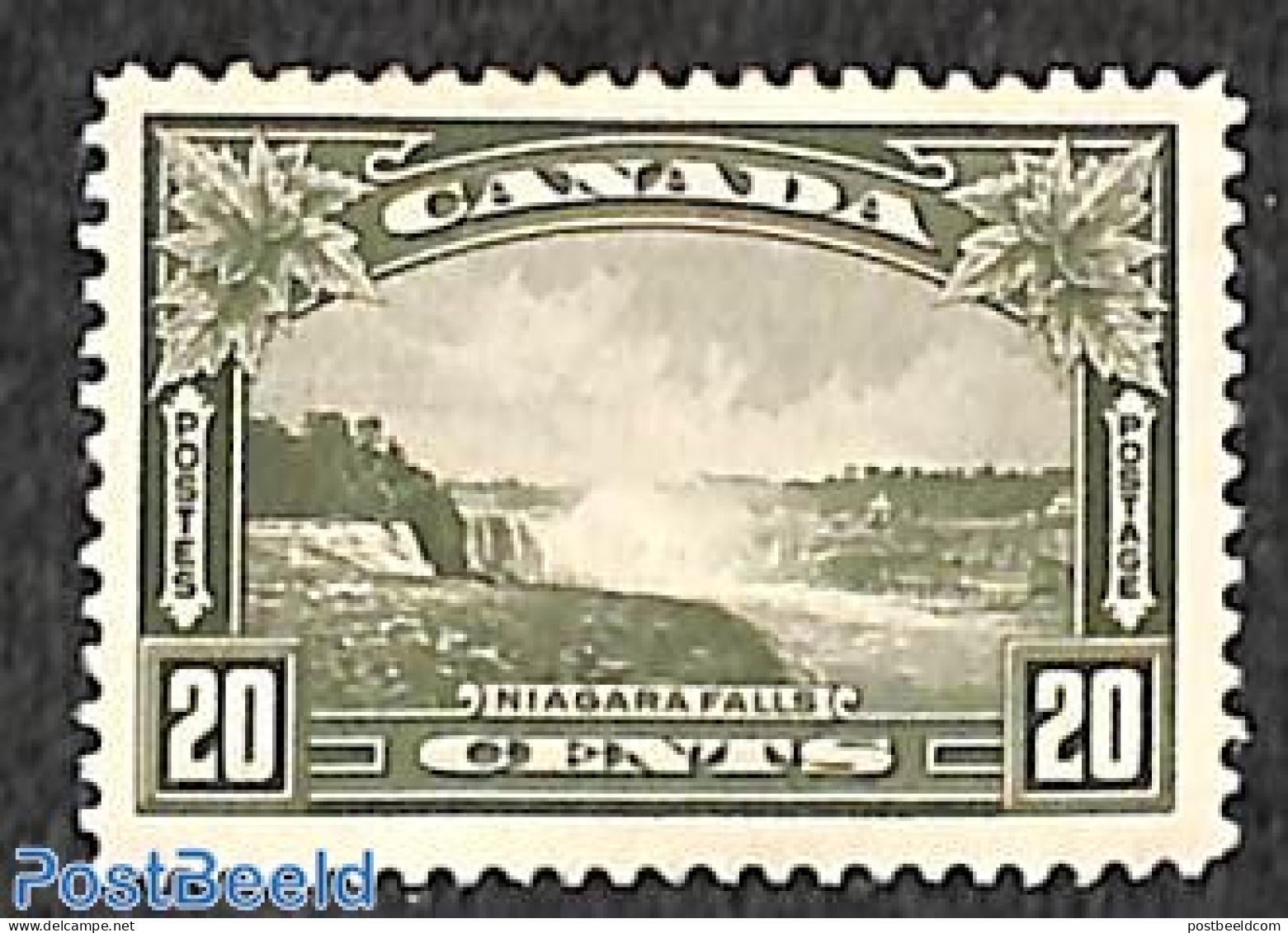 Canada 1935 20c, Stamp Out Of Set, Unused (hinged), Nature - Water, Dams & Falls - Nuovi