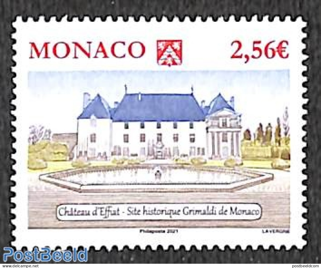 Monaco 2021 Chateau Effat 1v, Mint NH, Art - Castles & Fortifications - Nuevos