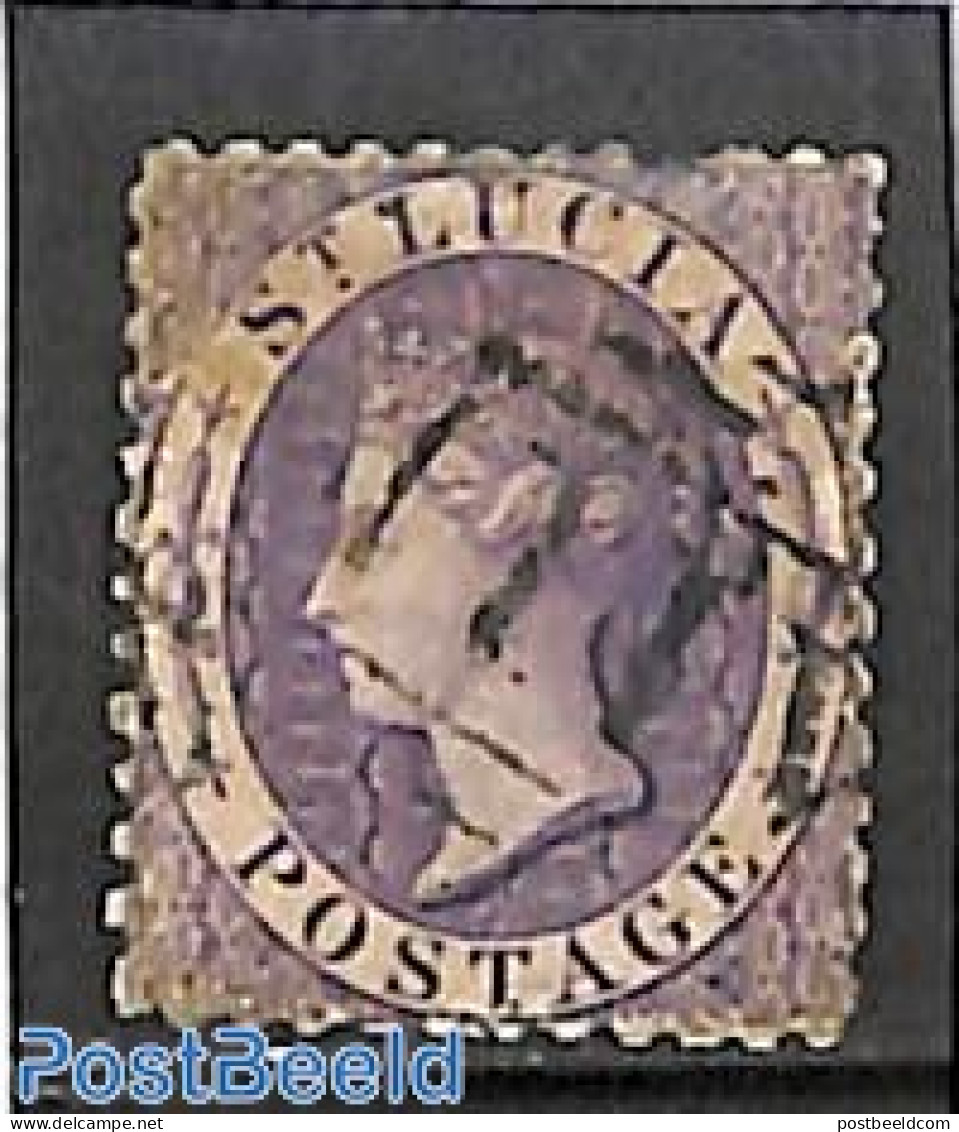 Saint Lucia 1864 6d, Perf. 12.5, Stamp Out Of Set, Used Stamps - St.Lucia (1979-...)
