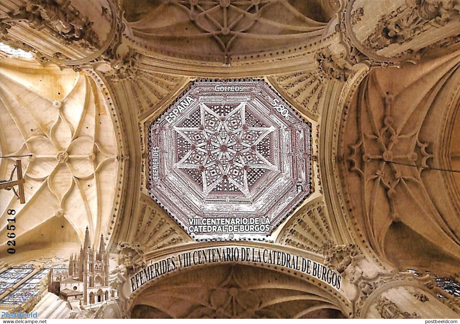 Spain 2021 Cathedral Of Burgos S/s, Mint NH, Religion - Churches, Temples, Mosques, Synagogues - Ungebraucht