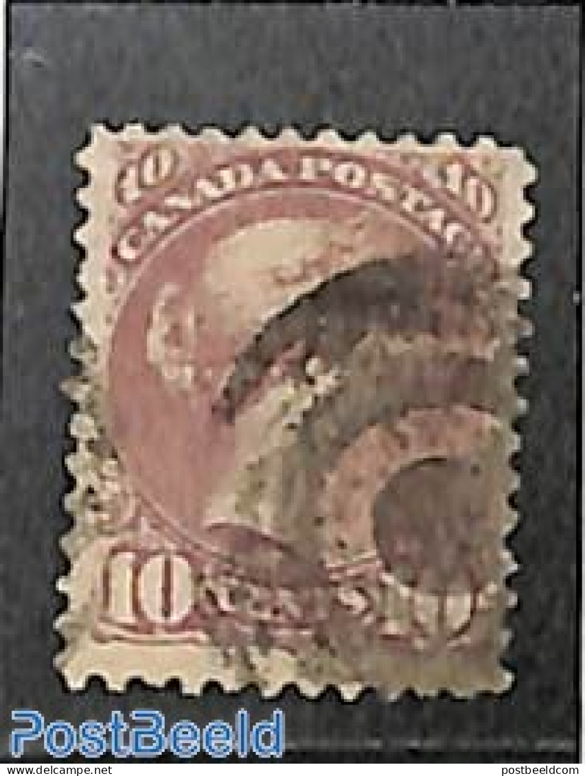 Canada 1870 10c, Lilarosa, Perf. 12, Used, Used Stamps - Gebruikt