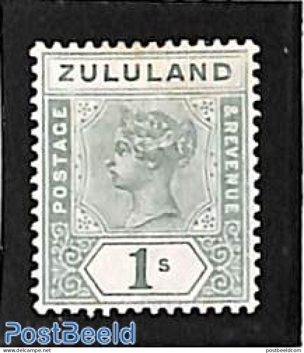 South Africa 1894 Zululand, 1sh, Stamp Out Of Set, Unused (hinged) - Nuevos