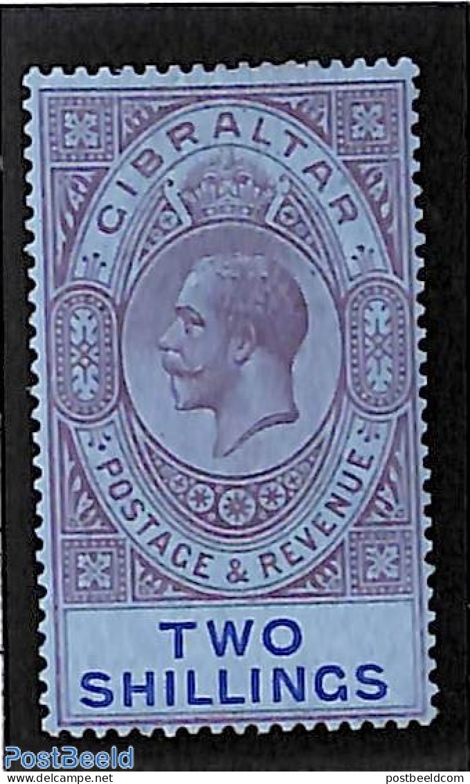 Gibraltar 1912 2Sh, Stamp Out Of Set, Mint NH - Gibraltar