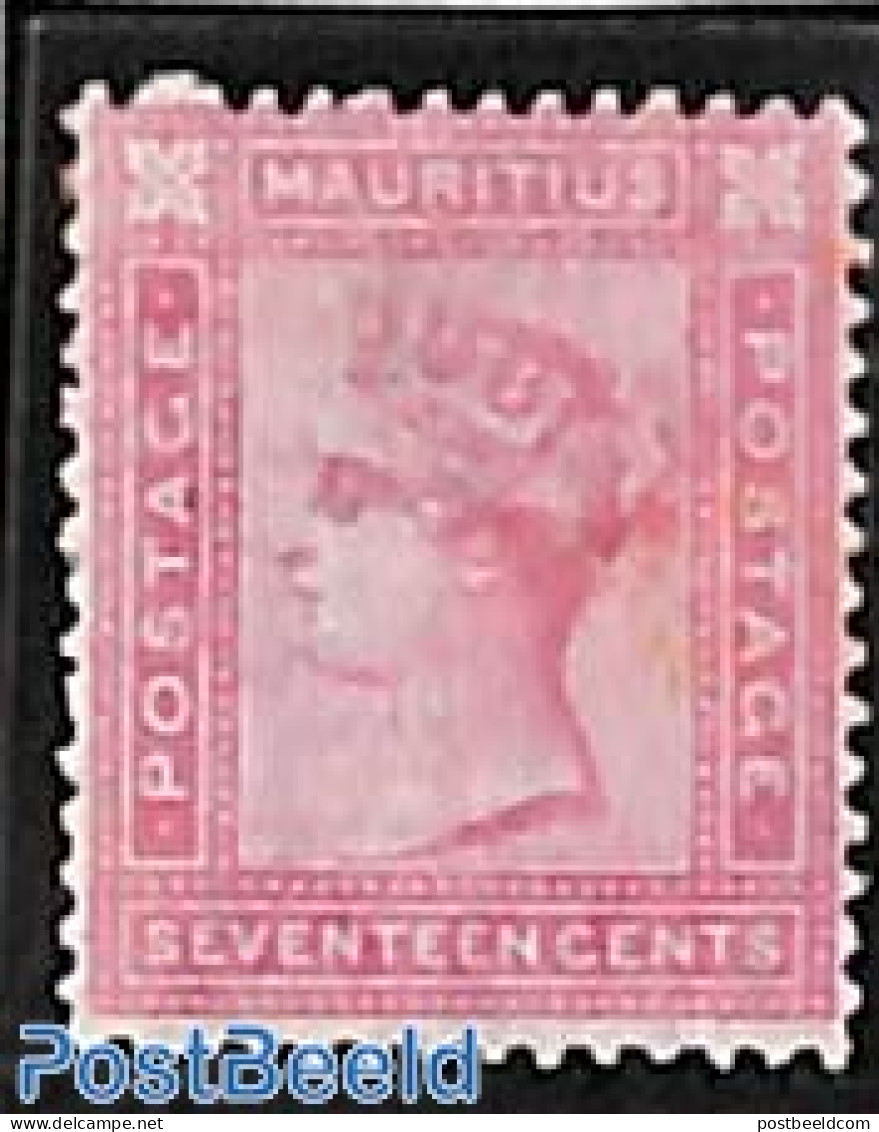 Mauritius 1879 17c, Stamp Out Of Set, Unused (hinged) - Mauricio (1968-...)