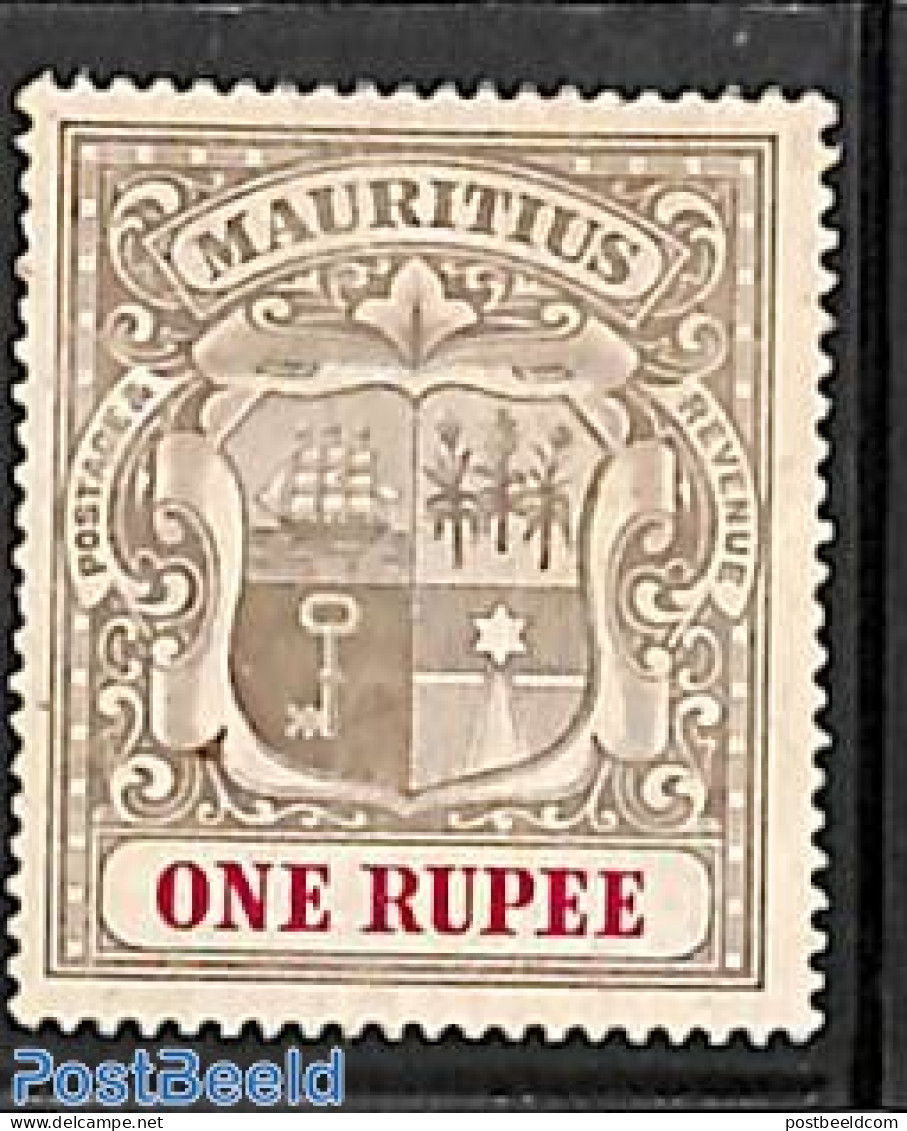Mauritius 1902 1R, Stamp Out Of Set, Unused (hinged) - Mauricio (1968-...)