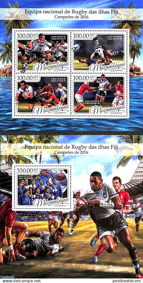 Mozambique 2016 Rugby 2 S/s, Mint NH, Sport - Rugby - Rugby