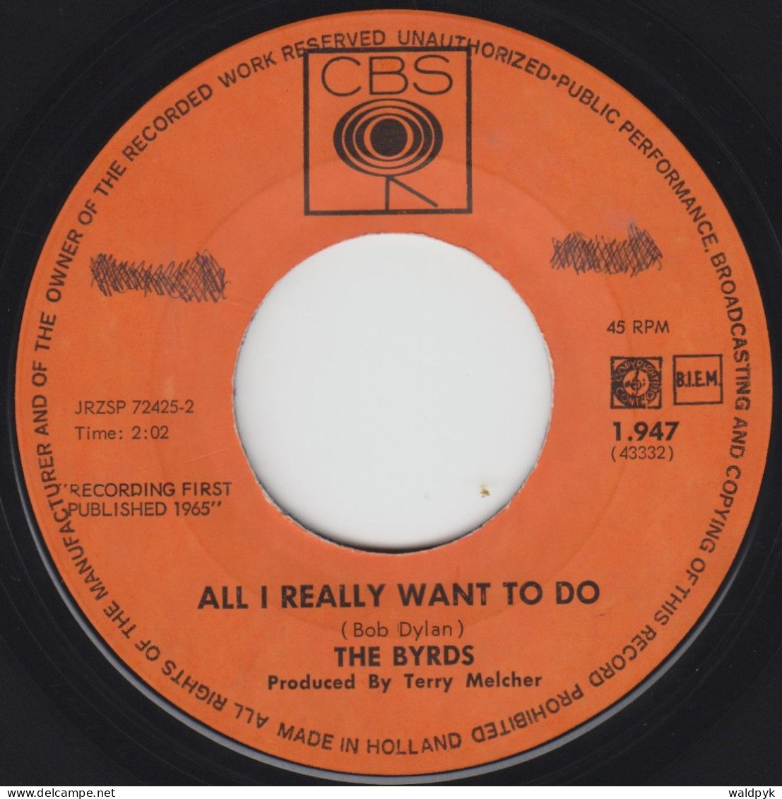THE BYRDS - All I Really Want To Do - Other - English Music