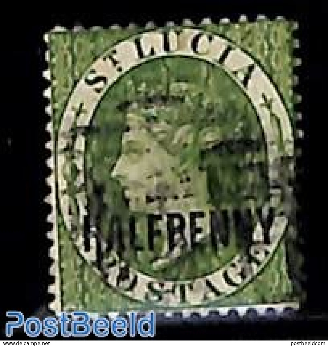 Saint Lucia 1881 HALFPENNY, Used, Used Stamps - St.Lucia (1979-...)