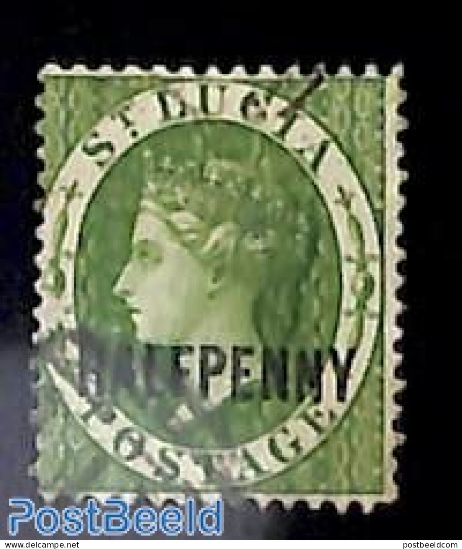 Saint Lucia 1881 HALFPENNY, Used, Used Stamps - St.Lucie (1979-...)