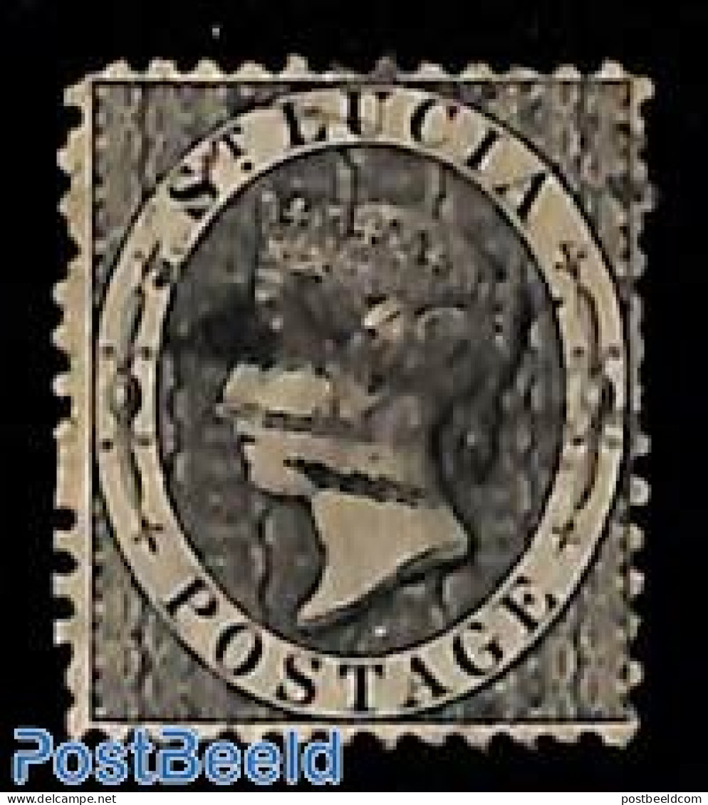 Saint Lucia 1864 1d, Perf. 12.5,  Used, Used Stamps - St.Lucie (1979-...)